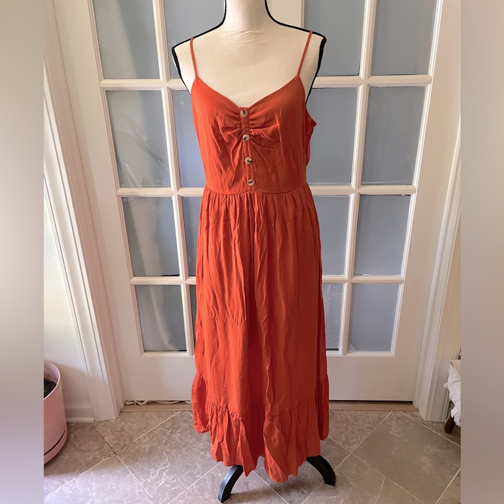 Trixxi Vibrant Burnt orange sundress, like new